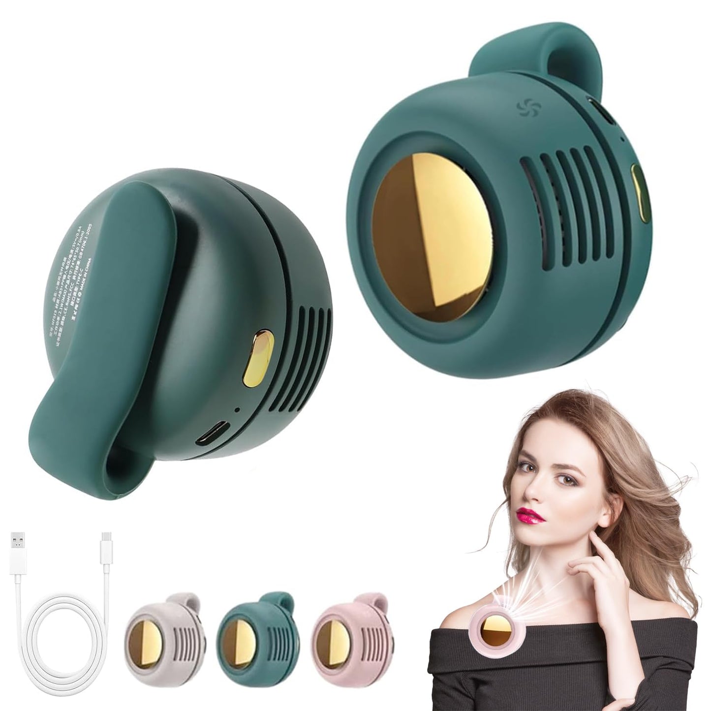 🔋USB rechargeable handheld neck fan🎁🔥360° Rotatable Portable Mini Clip-on Fan